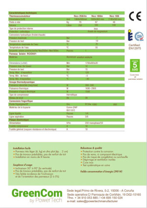 NEO200ic SMART – Ballon Solaire GREENCOM 200L + Panneau Solaire