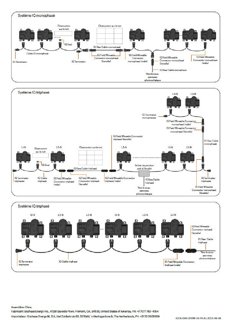 Q Câble 2 m Paysage IQ7 IQ8 Enphase
