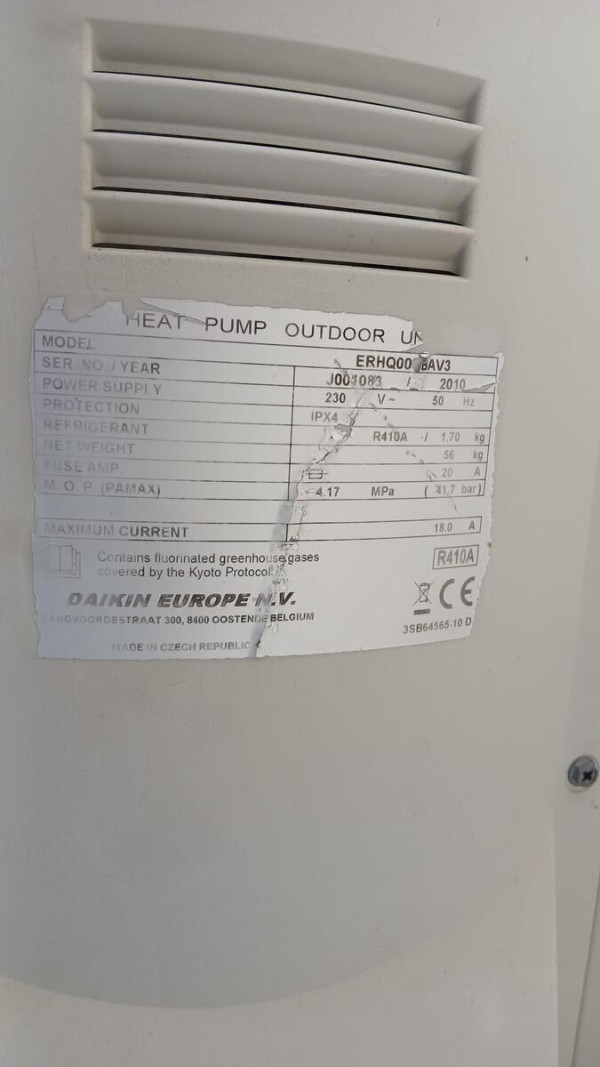 Pompe à chaleur air /eau Daikin