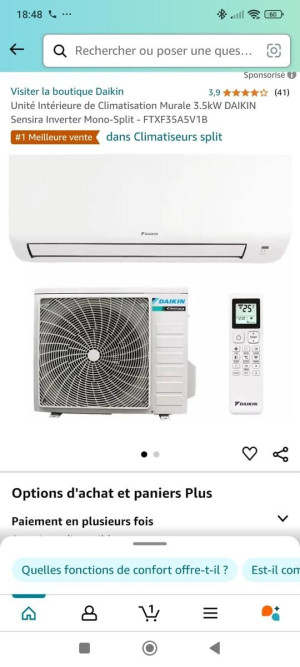 Divers unités PAC Air/Air DAIKIN neuves