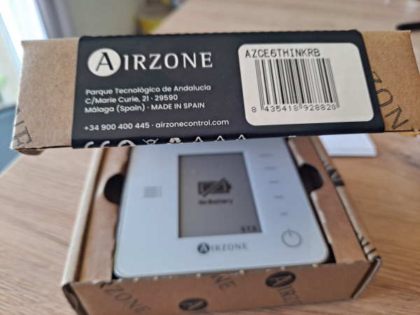 Thermostat radio monochrome Airzone THINK blanc