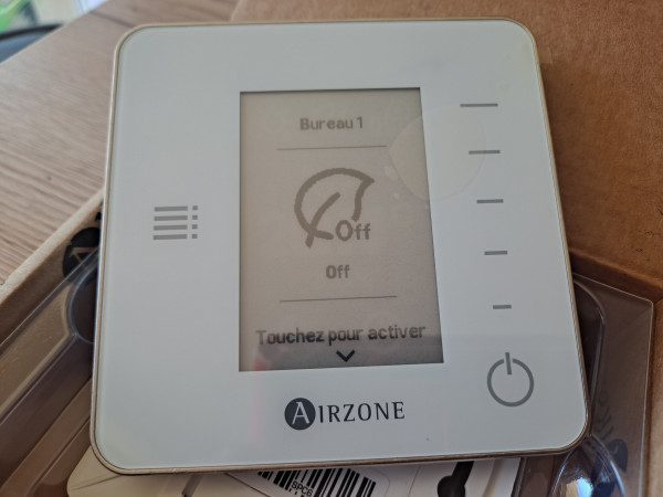 Thermostat filaire monochrome Airzone THINK blanc