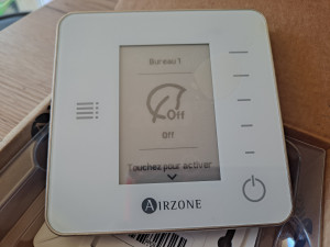 Thermostat filaire monochrome Airzone THINK blanc