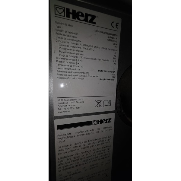 Chaudière HERTZ PELLETSTAR 30T