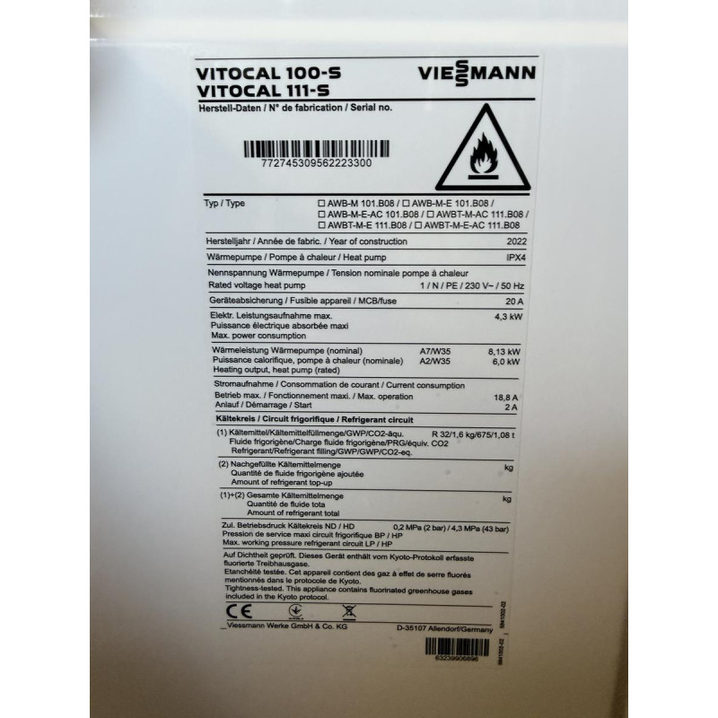 Kit pompe à chaleur Viessmann vitocal 100-s+ cumul