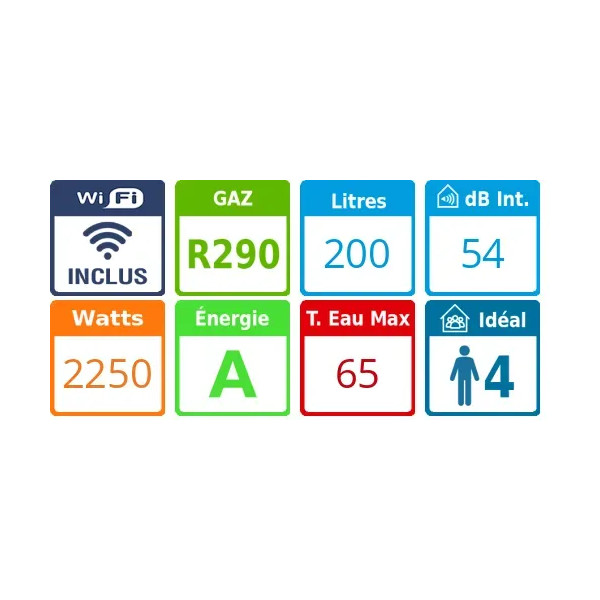 Chauffe-eau thermodynamique Égéo vertical sur socle 200L