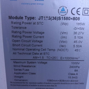 Panneau photovoltaïque 185 kWc