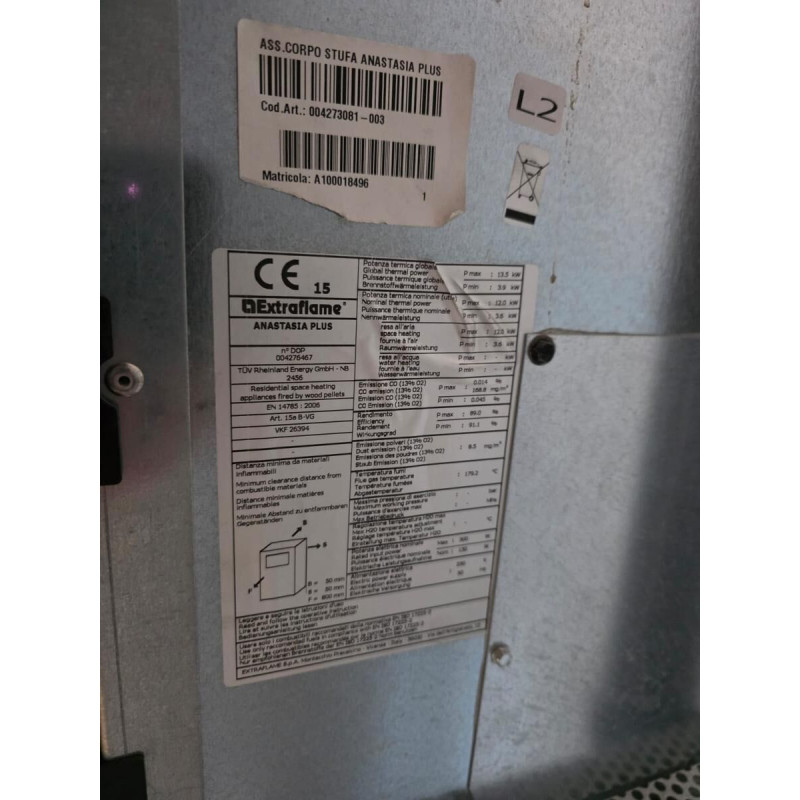 Poêle a granule extraflame anastasia plus 13,5 Kw