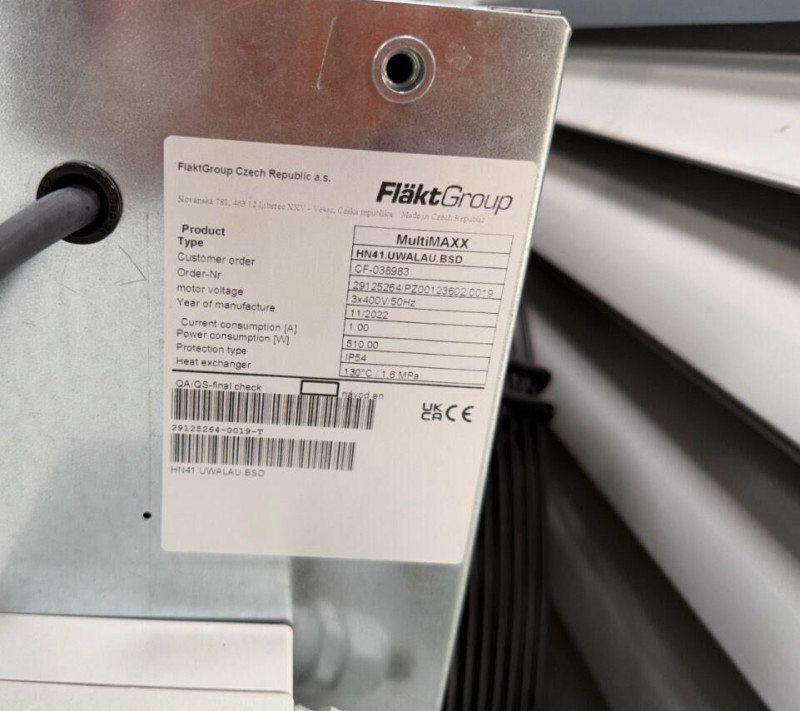 Aérothermes eau chaude industriels FläktGroup MultiMAXX HN41.