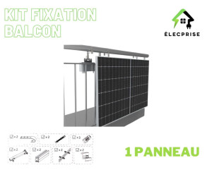 Kit fixation balcon – 1 panneau photovoltaïque