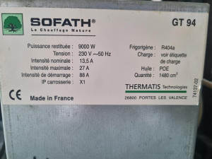 Pompe à chaleur Sofath (gaz/gaz)