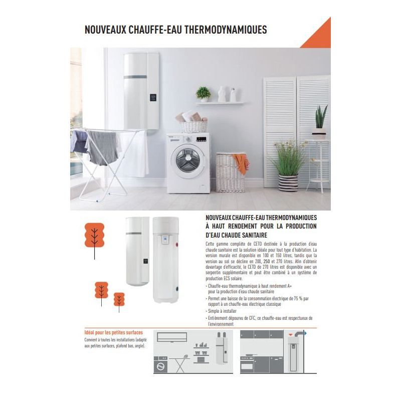 Panasonic Ballon thermodynamique 270 L au sol avec serpentin