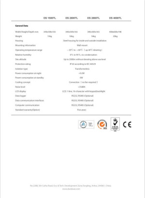 ONDULEUR DURALUXE 2KW DS2000TL