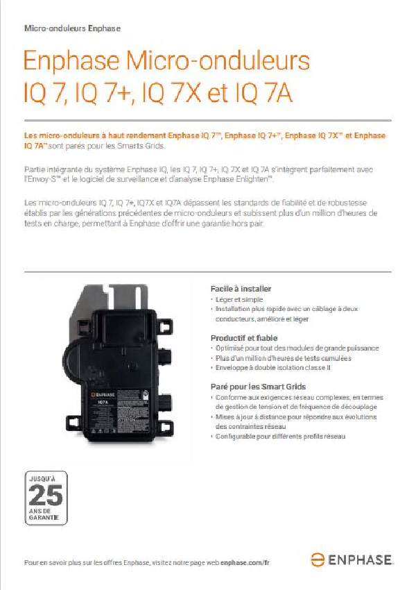 ENPHASE Micro-onduleur IQ7A – IQ7A-72-2-INT