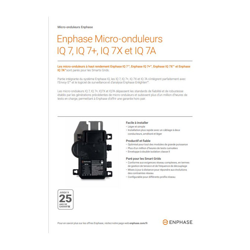 ENPHASE Micro-onduleur IQ7A – IQ7A-72-2-INT